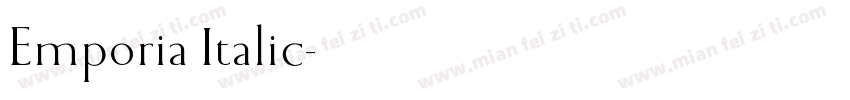 Emporia Italic字体转换